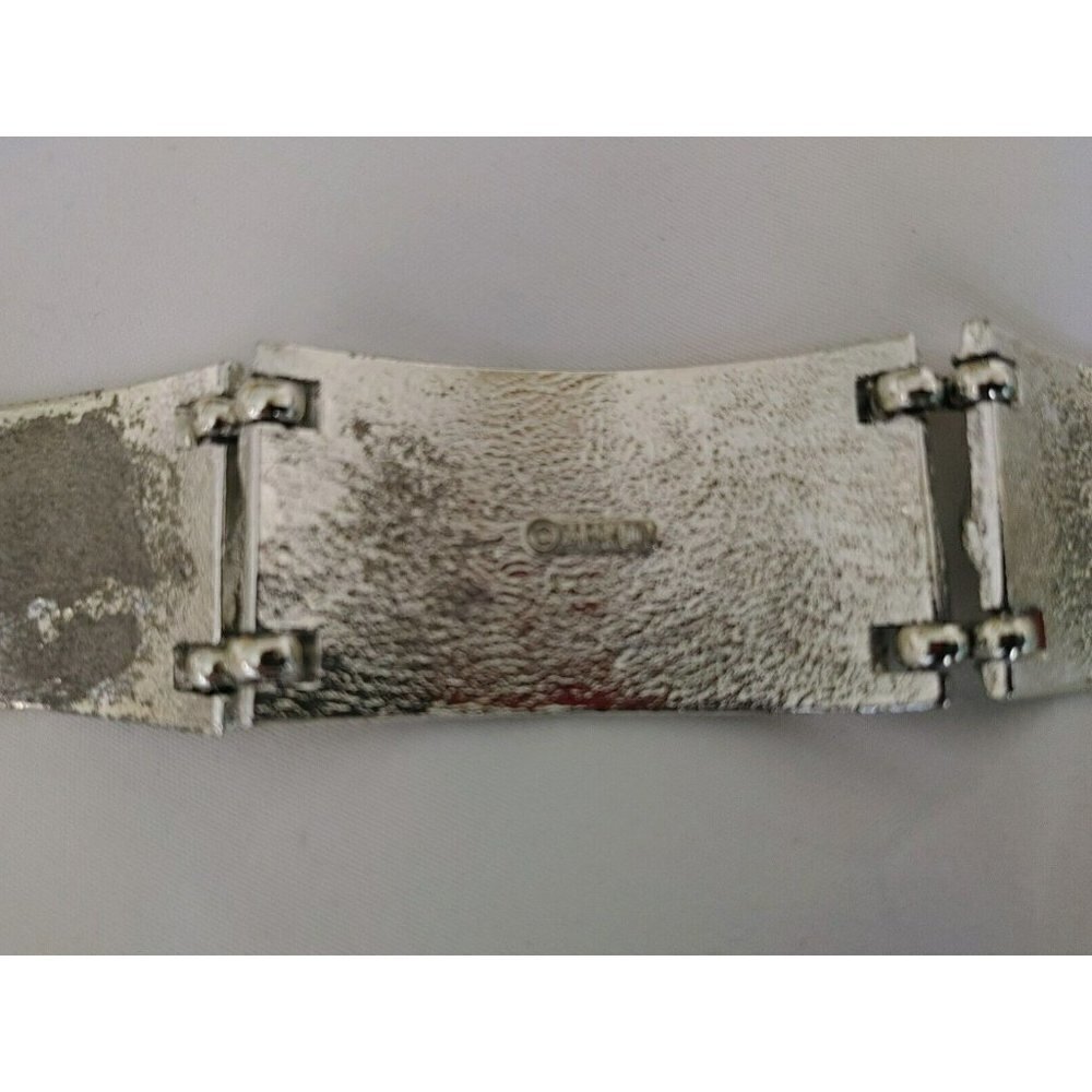 Vintage Sarah Coventry 3 Piece Silver Panel Bracelet Pendant/Pin Clip Earrings - Picture 5 of 8